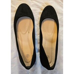 Black Flat Dress Shoes Womens SZ 10 Item No. 83042 Walmart